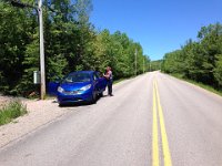 1  Sur la route ... Le 9 juin, nous sommes de retour sur l'île du Prince Edouard par le ferry après notre découverte des Îles de la Madeleine (cf. Onglet dédié dans "CANADA - Québec") et sommes quittes à faire un détour par les terres pour rejoindre la Nouvelle-Ecosse car notre second ferry "Wood Islands - Caribou" est annulé pour cause de mauvais temps ! Nuit en bord de route à Ahmerst, après être entrés en Nouvelle-Ecosse. Le lendemain, nous traversons la Nouvelle-Ecosse vers le nord-est direction Baddeck au sud de l'île du Cap-Breton !