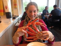 7  Nous optons pour le saumon cuit sur bois d'érable et pour le crabe des neiges, belle bête ! Sa chair est parfumée et savoureuse :)
