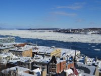 20  Vue depuis la Terrasse Dufferin sur le Fleuve St-Laurent englacé.