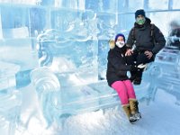 19  Un circuit nous fait traverser les différentes pièces du palais de glace de Bonhomme, ornées de magnifiques sculptures. Un régal pour les yeux !