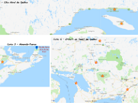 Parcs Nationaux du Québec et du Canada de l'Est 2  Carte des Parcs Nationaux du Québec et de l'Est Canadien, Partie 2.