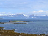10  Hvitanes, après Sudavik : vue sur le Nord des Fjords de l'Ouest, enneigé et innaccessible.