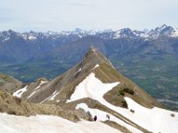 15  Montée au Pic de Gleize dans la neige. Vue sur le Pic de l'Aiguille.