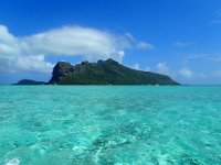 21  Vue sur l'île de Maupiti depuis le jardin de corail.